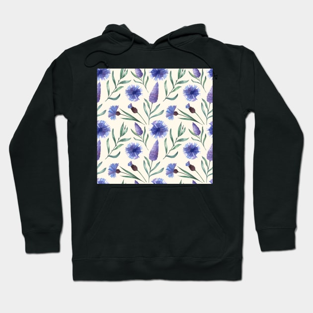 Botanical Floral Seamless pattern 21 Hoodie by redwitchart